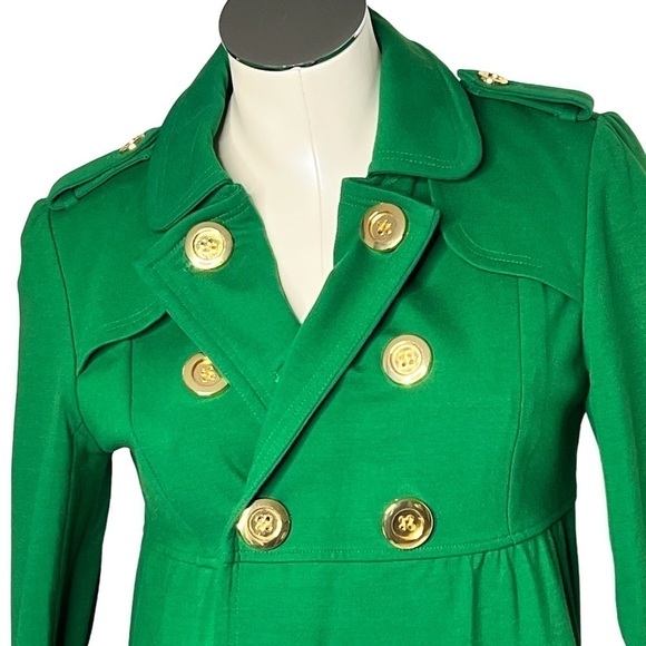 INC International Concept Gold Button Green Peacoat Blazer Women's Size S - Picture 2 of 16